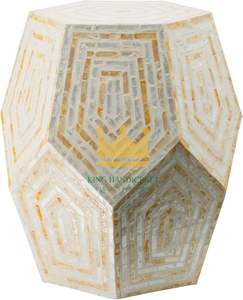 Mesa auxiliar con incrustaciones de fregona hecha a mano personalizada-muebles decorativos elegantes para el hogar al por mayor - Product Image 2