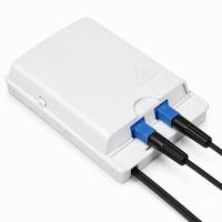Caja de Conexión de Fibra Óptica para Montaje en Pared Interior IP45, 2 Núcleos, Terminal de Acceso de Fibra Óptica Pequeño SC/LC, Caja de Distribución de Fibra Óptica ATB, PC+ABS