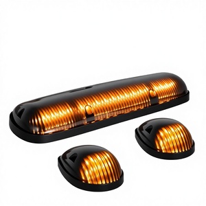 3 <span class=keywords><strong>feux</strong></span> <span class=keywords><strong>de</strong></span> gabarit LED pour cabine, lentille fumée, 30 LED, clignotants <span class=keywords><strong>de</strong></span> toit ambre, étanches 12V pour Chevrolet Silverado 2002-2007 - Product Image 1
