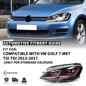 Conjunto de Faros Delanteros LED Completos para VW <span class=keywords><strong>Golf</strong></span> 7 Mk7 TSI <span class=keywords><strong>TDI</strong></span> 2013-2017, Faro Delantero para <span class=keywords><strong>Volkswagen</strong></span>, Actualización de Iluminación, Luz Delantera - Product Image 6