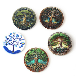 Ciondolo Artigianale in Resina UV Personalizzato <span class=keywords><strong>Albero</strong></span> della Vita, Ornamento 3D Bohemien con Occhio di Allah, Vendita all'Ingrosso OEM - Product Image 1