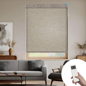 SAMADHI Custom Multi‑Color Textured Fabric Electric Roller Blinds Smart Wifi Motorized <b>Window</b> <b>Shades</b> For Living Room - Product Image 1