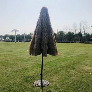 Rattan Outdoor Umbrella 2.7M Hand Crank <b>Sun</b> <b>Shade</b> Garden Beach Use - Product Image 2