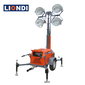 Tour d'<span class=keywords><strong>éclairage</strong></span> mobile, tour d'<span class=keywords><strong>éclairage</strong></span> télescopique remorquable avec lampes LED et halogénures métalliques en option pour l'entretien routier et les travaux <span class=keywords><strong>de</strong></span> sauvetage - Product Image 1