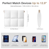 MoKo matelassé bouffant taie d'oreiller universel gonflé tablette sac pour Samsung Galaxy tab A9 S9 iPad pro 11 12.9 tablettes