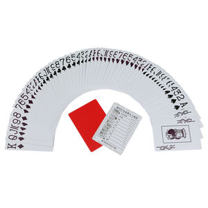 Carte à jouer personnalisée 0.32mm 100% en plastique étanche Jumbo Index Bold Letter Professional <span class=keywords><strong>Poker</strong></span> Cards avec code à barres pour <span class=keywords><strong>Casino</strong></span> - Product Image 3