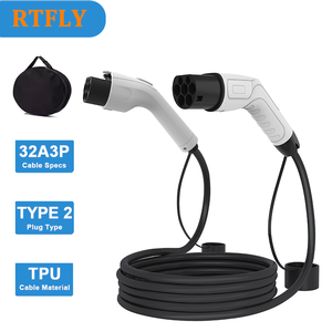 Cable de Carga para Vehículos Eléctricos Tipo 2 a GB/T, 16A/32A, 5M, con Enchufe de Doble Contacto, 11KW/22KW, Estándar Europeo - Product Image 3