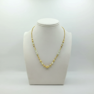 Solid Gold Beaded Necklace for Women Elegant Traditional Design Fine Gold Jewelry Gift for Her Gold Bead Necklace - Product Image 2