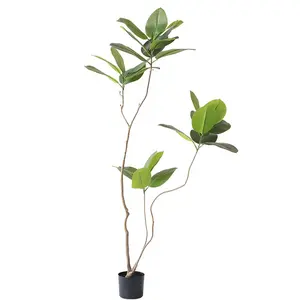 Y-shaped trunk tree by plastic material with high quality simulation green plant home artificial plants indoor artificial trees