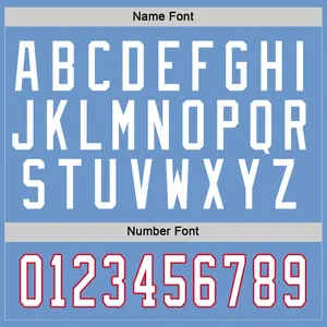 Оптовая продажа, изготовленная на заказ спортивная одежда с вышивкой, синие 100%, Полиэстеровые Мужские Простые хоккейные трикотажные спортивные рубашки - Product Image 4