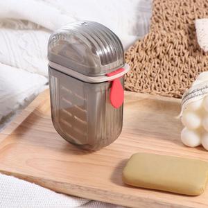 Boîte à savon de voyage avec couvercle scellé et drainable, petite savonnière portable pour voyage d'affaires, support de rangement pour savon, accessoires de salle de bain - Product Image 3