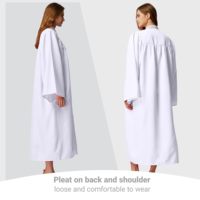Robes de chœur unisexes mates pour l'église, baptême, célébrant, confirmation, costume de remise de diplôme, robe de pasteur, robe de juge