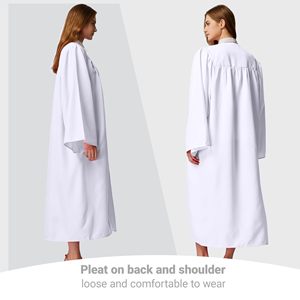 Túnicas de Coro Mate Unisex <span class=keywords><strong>para</strong></span> Iglesia, Bautismo, Oficiante, Confirmación, Graduación, Traje de Pastor, Túnica de Juez - Product Image 3