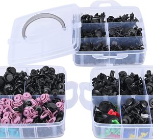 Assortiment de 725 clips de retenue pour voiture et attaches automobiles - 23 tailles les plus populaires - Rivets pour pare-chocs et ailes - Product Image 4