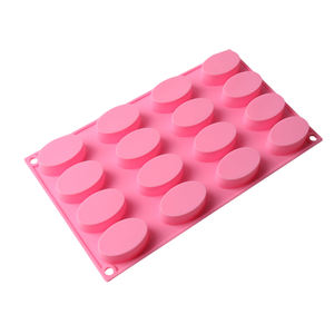 Moldes de silicona ovalados para hornear pasteles, 16 cavidades, para hornear pasteles, Pan, muffins, tazas, jabón hecho <span class=keywords><strong>a</strong></span> mano, hielo, <span class=keywords><strong>Chocolate</strong></span>, bandeja, molde de vela de jabón artesanal - Product Image 6