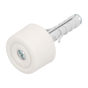 Fermaporta Maurer, da avvitare, con tappo e vite, bianco - Product Image 1