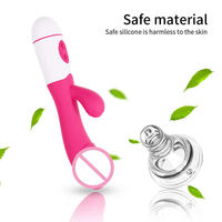 Dildos vibrants à piles, Vibrateur sexuel, Vibrateur sexuel Rabbit, Vibrateur sexuel Rabbit à poussée pour femmes, Achat en gros