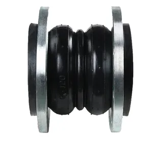 Factory Din Pump Valve Pipeline Connector Flexible Compensator Ss304 Flange Double Sphere Rubber Expansion Joint