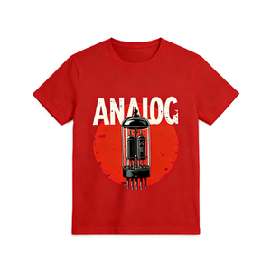T-shirt graphique à col rond avec impression de lettres, style rétro, pour audiophiles, avec tube à vide analogique, équipement musical vintage, technologie rétro - Product Image 6