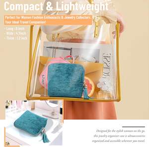 Étui de voyage pour bijoux, organiseur à 5 couches en velours avec fermeture éclair, pour ranger les bracelets et protéger des emmêlements et des rayures - Product Image 4