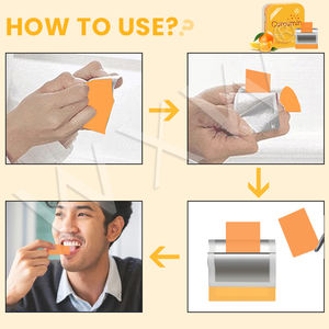Bandes de dissolution orale de curcumine végétalienne de marque privée OEM Les compléments alimentaires stimulent l'énergie au curcuma saveur d'orange Film oral - Product Image 5