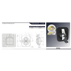 Loại Mới Nhựa Và Kẽm Hợp Kim Lõm Xử Lý Ổ Khóa Lõm Khóa Tủ Khóa Lõm - Product Image 3