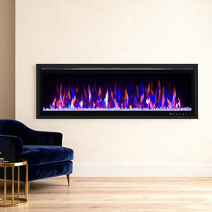 <span class=keywords><strong>Cheminée</strong></span> électrique factice <span class=keywords><strong>murale</strong></span> décorative de haute qualité et élégante de 50 pouces pour salon - Product Image 5