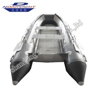 Bateau pneumatique à plancher en aluminium pour 6 personnes avec moteur hors-bord