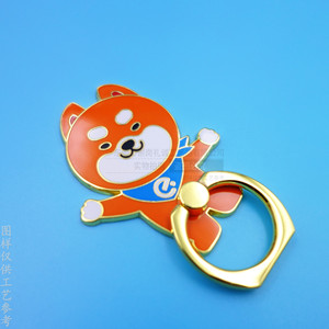 Cartoon Metal Dog Phone <b>Ring</b> Holder Zinc Alloy Gold Color Desktop Use Manual <b>Clip</b> General Applicable - Product Image 1
