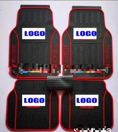 High Quality Custom Logo Rubber Car Floor Mats Universal Washable Set of 5pcs