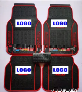 Высококачественные резиновые автомобильные коврики с логотипом под заказ, универсальный моющийся набор из 5 шт.