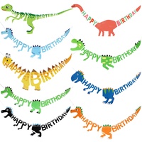 Huaien pabrik dinosaurus baru surat ulang tahun bendera InsKids pesta tata letak latar belakang spanduk gantung