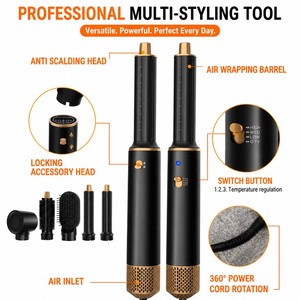 Torlin Styler ad Aria Calda Tutto-in-Uno per Supermercati e Catene <span class=keywords><strong>di</strong></span> Negozi, Versatile per Modellare, Arricciare, Lisciare e Volumizzare, con Funzionamento a Bassa e Alta Temperatura DC - Product Image 4