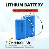 Paket Baterai Lithium Ion 18650 Langsung dari Pabrik 3.7V 4400mAh Dapat Diisi Ulang Bersertifikasi CE 500 Siklus Dapat Disesuaikan Katoda LiCoO2