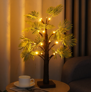 Árbol Artificial Estilo <span class=keywords><strong>Playa</strong></span>, Lámpara <span class=keywords><strong>de</strong></span> Mesa LED Desmontable con Hojas <span class=keywords><strong>de</strong></span> Plátano, Decoración Navideña, <span class=keywords><strong>Luz</strong></span> Nocturna para Fiestas - Product Image 6
