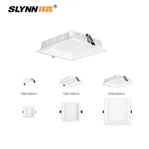 SLYNN Moderne Intérieur 8W 15W 25W Carré Encastré LED Downlight 3CCT Sélectionnable Anti Éblouissement Carré Downlight pour La Maison