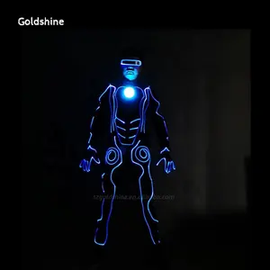 Led Kostuum Podium Feestversiering Bar Lichtgevende Feestclub Kostuums Pakken Led Robot Kostuum Prop Gloeiende Danskleding