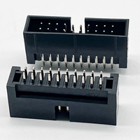 Conector macho de alta 13,6mm 6 8 10 12 14 16 18 20 22 24 40 50 64 Pin 2,54mm Pitch Box Header Straight Dip Type Brass para PCB