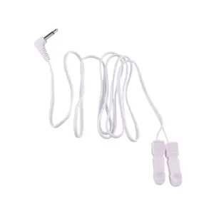 KM735 Ear Clip Lead Wire Adapter Electrode Lead Wires Durable Replacement Lead Cable Use For Electronic Stimulator Massager