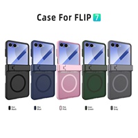 Étui pour Samsung Galaxy Z Flip 6/7 [Recharge Magnétique] avec Protection Complète de la Charnière, Béquille à Persiennes et Protection d'Écran