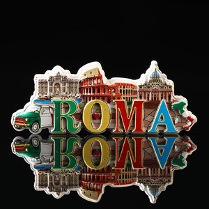 Aimant <span class=keywords><strong>de</strong></span> réfrigérateur 3D en résine personnalisé OEM/ODM, thème <span class=keywords><strong>Rome</strong></span> Italie, pour cadeaux <span class=keywords><strong>de</strong></span> voyage et décoration intérieure - Product Image 4