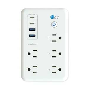 WiFi Smart Home Use power strip 5 Outlets NEMA5-15R Socket AC 15A 110V Voice Control Wireless Smart Power Strip TypeA-C sockets