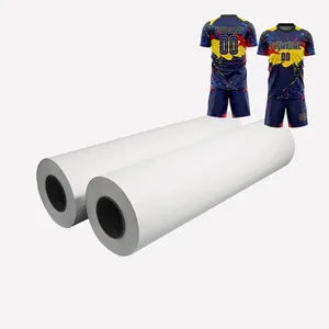 Hoge Overdrachtssnelheid Sublimatie Printpapier Groothandel Op Maat Wit Jumbo Rollen Warmte Textiel Afdrukken Transfer Film