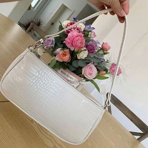 Sac sous le bras vintage imitation crocodile pour femme, sac hobo rétro en cuir PU - Product Image 2