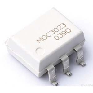 MOC3023SR2M ชิ้นส่วนอิเล็กทรอนิกส์แท้จากผู้ผลิต 1000V/us 100mA 400V 60mA 1.5V SMD-6P Triac, SCR Output Optoisolators RoHS - Product Image 1