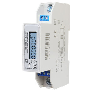 Din Rail LCD tac1100 giai đoạn duy nhất năng lượng kWh <span class=keywords><strong>Meter</strong></span> 230VAC 100A RS485 modbus điện áp hiện tại Hz - Product Image 3
