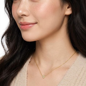High Quality Delicate Cute Animal Paw Design Series 18K Solid Gold <b>Necklace</b> With Real Natural Diamond For Women's Birthday Gift - Product Image 5