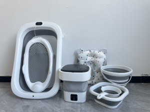 Ensemble de 8 bacs de bain pliables en PP pour <span class=keywords><strong>bébé</strong></span> (compatible lave-linge) – Kit de jeu pour la <span class=keywords><strong>baignoire</strong></span>, idéal pour les 0-12 mois, usage domestique - Product Image 2