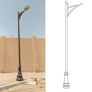 LECUSO Solar Waterproof Galvanized Steel Street Light <b>Pole</b> 3m-8m With 20+ Year Lifespan & 10-Year Warranty <b>for</b> Kenya Straight Po - Product Image 5