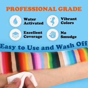 <span class=keywords><strong>Palette</strong></span> de maquillage néon 6 couleurs pour enfants, kit de <span class=keywords><strong>peinture</strong></span> faciale professionnelle <span class=keywords><strong>à</strong></span> base d'<span class=keywords><strong>eau</strong></span> pour le visage et le corps, idéal pour les festivals et les événements artistiques - Product Image 2